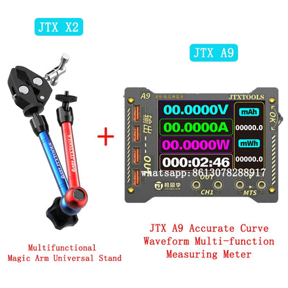 JTX X2 Brazo Mágico Multifuncional Set de Soporte Universal con Medidor Multifunción de Forma de Onda Curva Precisa A9