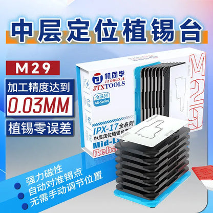 JTX Motherboard Interlayer BGA Reballing Stencil Kit for iPhone Repair