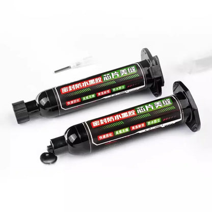 YCS 10CC Black Chip Sealing Glue UV Curing Waterproof Adhesive for Cell Phone CPU LCD IC Beautification Renovation Repair Tools