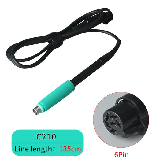 Mango de estación de soldadura SUGON para T12/T15/T210/T245, compatible con puntas C115/C210/C245, herramienta de soldadura de repuesto