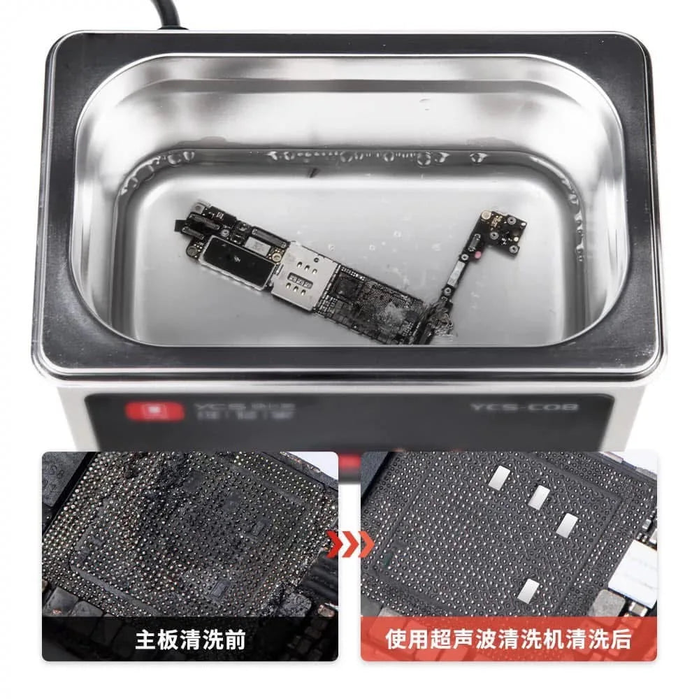 YCS Upgraded & Enlarged Mobile Phone Motherboard Contact Cleaner — Automatic Timer Control, Deep Cleaning, Portable Design