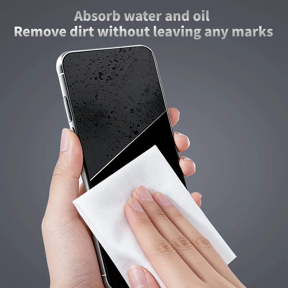 LANRUI BM-13 Dust-Free Cleaning Wipes 400 Pcs for Phone Tablet Repair Screen Lens Clean Dust Removal Absorbing Water Oil Tool