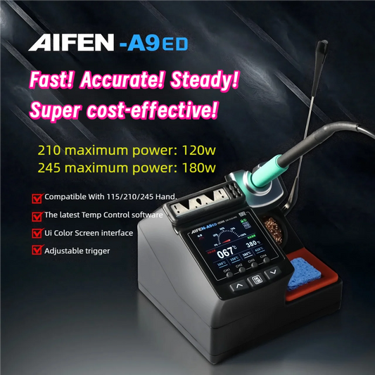 Estación de soldadura electrónica AIFEN A9ED C210 C245, mango de soldador, herramienta de soldadura y retrabajo para bricolaje y reparación de dispositivos electrónicos