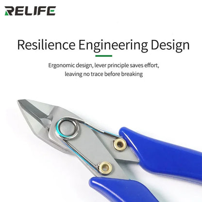 RELIFE RL-0001 Diagonal Pliers High Hardness and Precision Electronic Wire Cutting Nipper Phone Repair Cable Cutter
