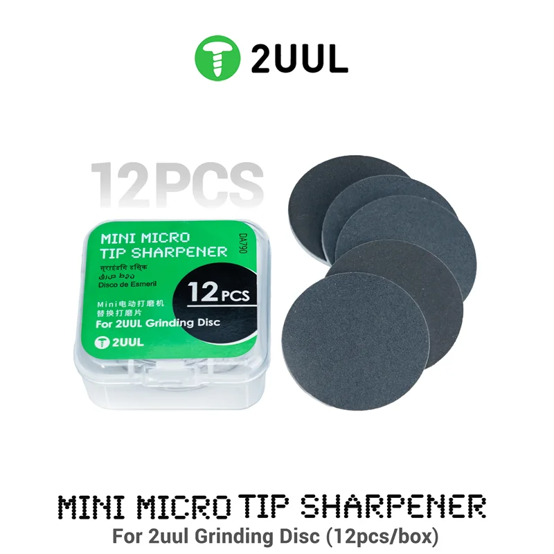 2UUL DA790 Mini Micro Tip Sharpener 12pcs/box Grinding Disc Replacement For Mini Electric Grinder Phone Repair Polishing Tool