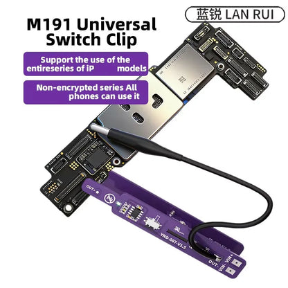Lanrui M191 Universal Power-On Clip Current Leakage Detection Tool 2Modes for Non-Encrypted Android Phones IP SERIES Repair Tool