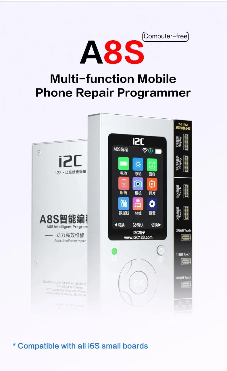 I2C A8S Camera Programmer, Tag-On Flex Cable and Adapter Options
