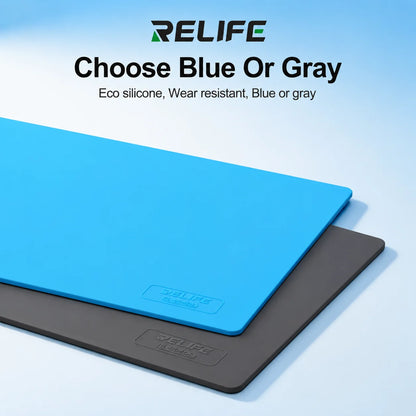 RELIFE RL-004DS Silicone Work Mat 500C Heat Proof ESD Anti Static Foldable for Mobile Phone IC Soldering Repair