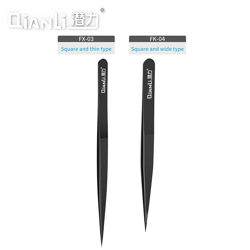 Qianli iNeezy Tweezers Hand Polished Stainless Steel BGA Jumper Repair Tools Non-Magnetic Micro Soldering Forceps