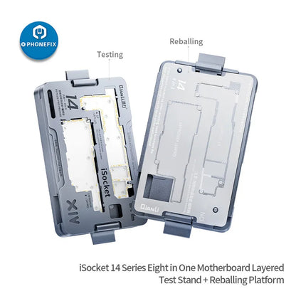 QIANLI ISocket 4IN1 for iPhone X 11 12 13 14 15 16 17 Pro Max Motherboard Test Fixture Double-deck Motherboard Function Tester