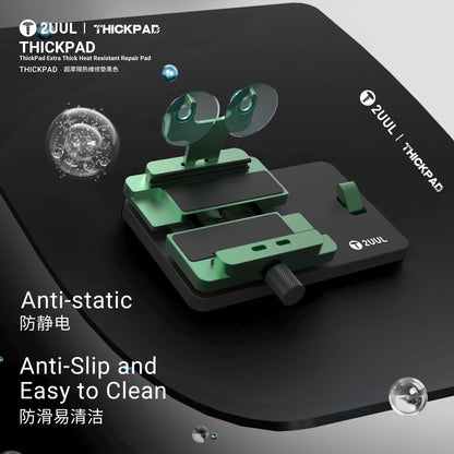 2UUL ST86 500x350x5mm Black ThickPad Extra Thick Repair Pad Anti-static Anti-slip Desk Rework Phone Repair Working Mat