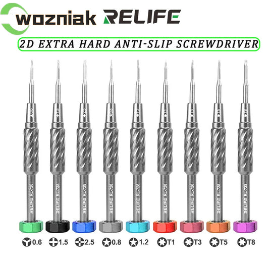Relife RL-728 Destornillador 2D Extra Duro Antideslizante Con Fuerte Magnetismo para Herramientas de Desensamblaje de Reparación de Teléfonos Móviles Destornillador de Tornillos