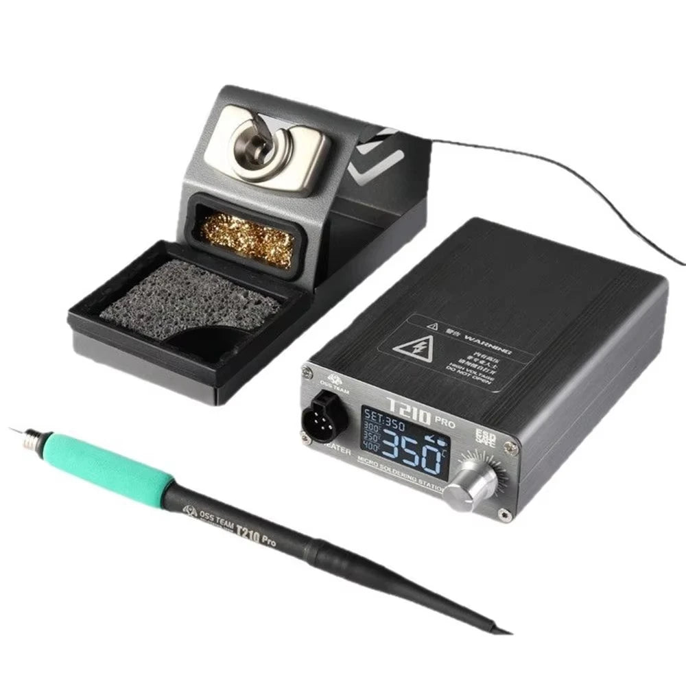 Estación de soldadura OSS T210 PRO de 75 W con encendido inteligente y calentamiento rápido para reparación de precisión, soldadura y retrabajo de PCB, CI y cables voladores