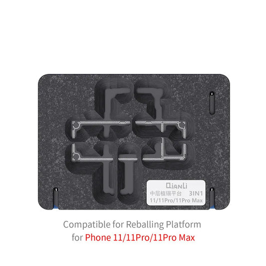 QIANLI Middle Frame Reballing Platform for Phone X 11 12 13 14 Series BGA Reballing Tin Planting Station with Stencil