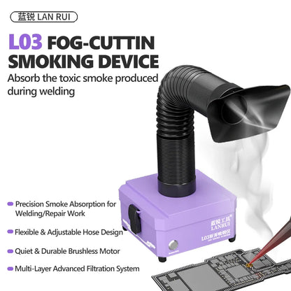 LANRUI LR-03 Desktop Soldering Fume Extractor with 3-Layer Filtration