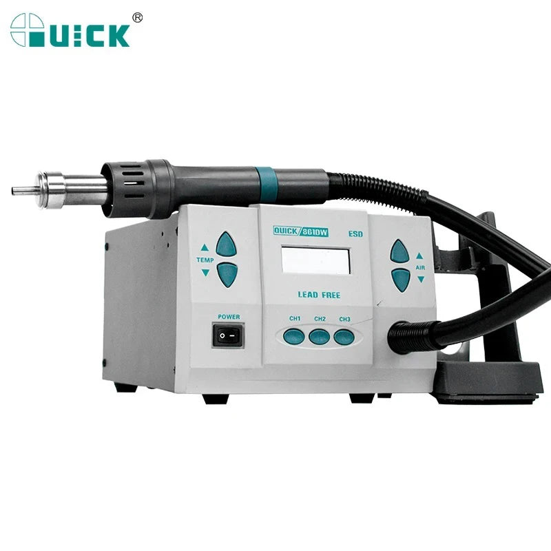 1000W Quick 861 DW Professional Hot Air Gun, Quick 861 Pro Intelligent Rework Desoldering Station, Precise Temperature Control