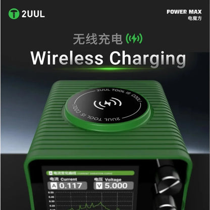2UUL PC01 POWER MAX 200W Multi-Port Charger Adjustable Voltage Power Supply 0-24V Wireless Charging for Phone Repair Station