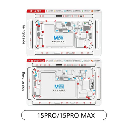 MaAnt screw positioning plus magnetic pad for iPhone X-15pro Max screw holder chart pad mobile phone repair and disassembly tool