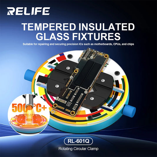 RELIFE RL-601Q Tempered Insulated Glass Fixtures for Repairing and Securing Precision ICs such as Motherboards, CPUs, and Chips
