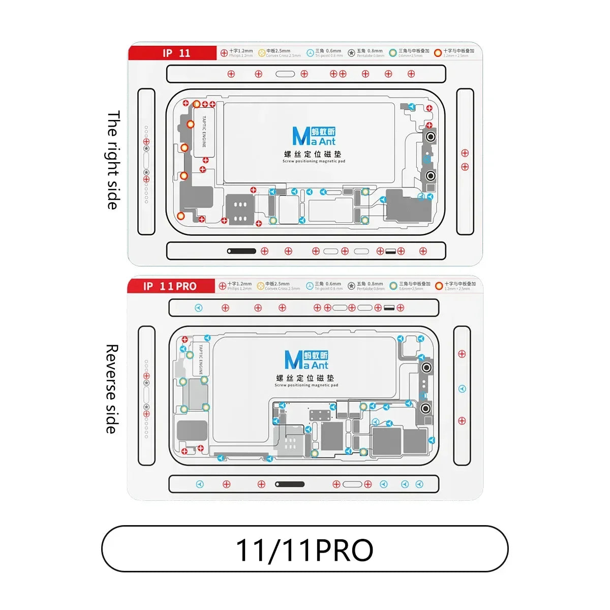 MaAnt screw positioning plus magnetic pad for iPhone X-15pro Max screw holder chart pad mobile phone repair and disassembly tool