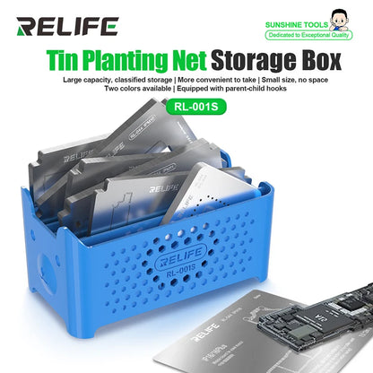 RELIFE RL-001S  Multifunctional Tin Planting Net Storage Box Large Capacity can Hold about 80 Tin Planting Nets Repair Tools