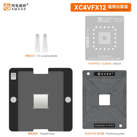 AMAOE XC4VFX12 SFG363DGQ BGA363 Kit de plataforma magnética para reballing de BGA