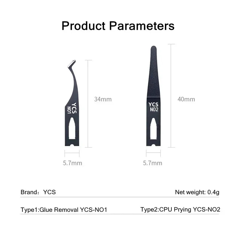 YCS NO1 NO2 Mobile Phone Repair CPU Prying Knife Tablet Chip Motherboard Adhesive Removal Blade Tool
