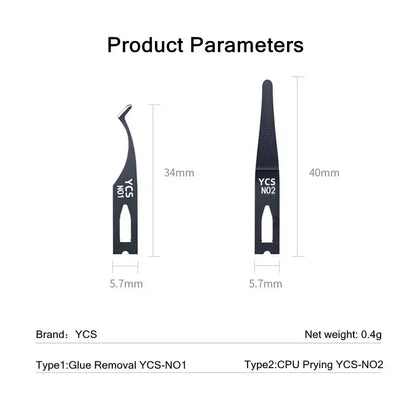 YCS NO1 NO2 Mobile Phone Repair CPU Prying Knife Tablet Chip Motherboard Adhesive Removal Blade Tool