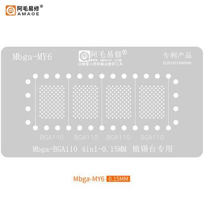AMAOE BGA110 4-in-1 iPhone NAND Flash Magnetic Reballing Platform Kit