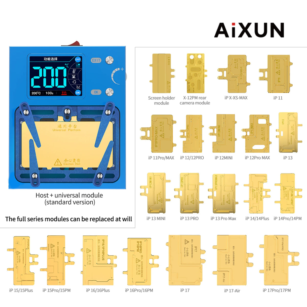 AIXUN IHeater Pro Intelligent Desoldering Station for iPhone X S MAX 11 12 13 14 15 16 17 Pro Max Mini Plus Android Frame Separa