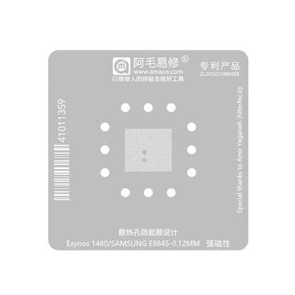 AMAOE Exynos 1480 S5E8845 BGA Stencil, 0.12mm