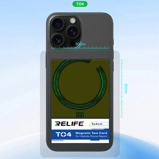 RELIFE TO4 Magnetic Card for Mobile Phone Repair Non-Destructive Testing Unlimited Charging Area Magnetic Visible Testing Tool