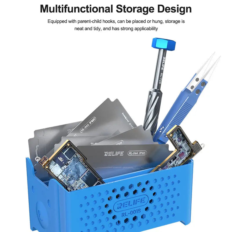 RELIFE RL-001S  Multifunctional Tin Planting Net Storage Box Large Capacity can Hold about 80 Tin Planting Nets Repair Tools