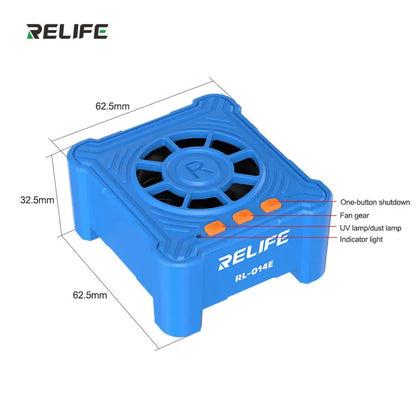 RELIFE RL-014E UV Lamp Curing Fan 6W | 3-Speed Smoke Exhaust Cooling for Mobile Phone Motherboard Repair