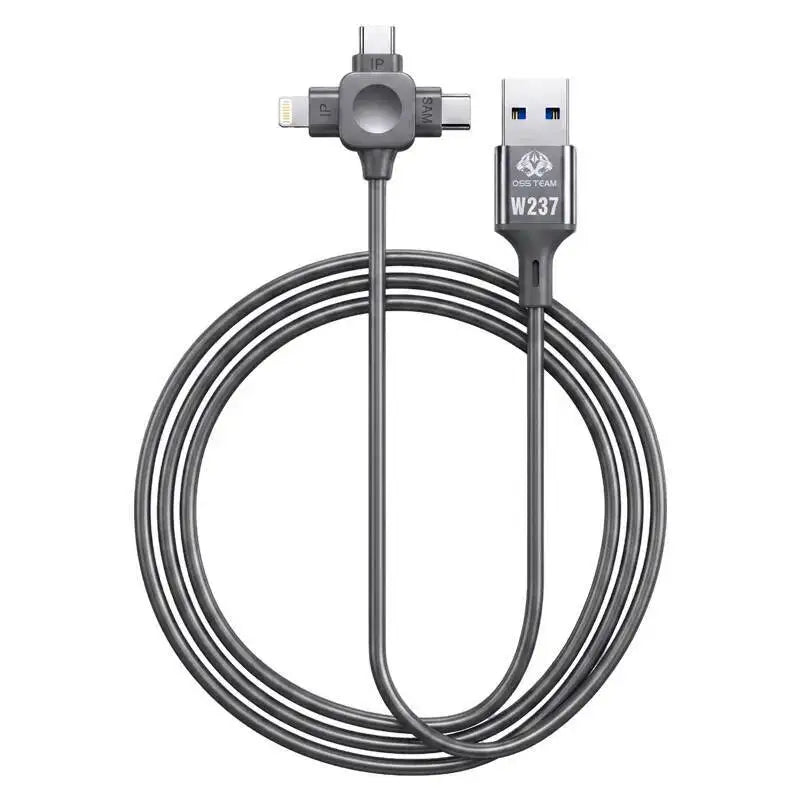 OSS W237 Data Recovery Engineering Cable One Click DFU Data One-click Restart Enter Recovery Mode 3-Head Design Phone Repair