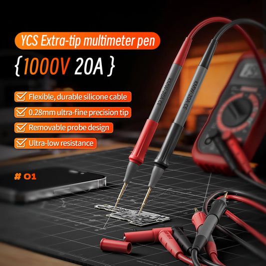 YCS 0.28mm Fine-Needle Multimeter Test Probe Leads