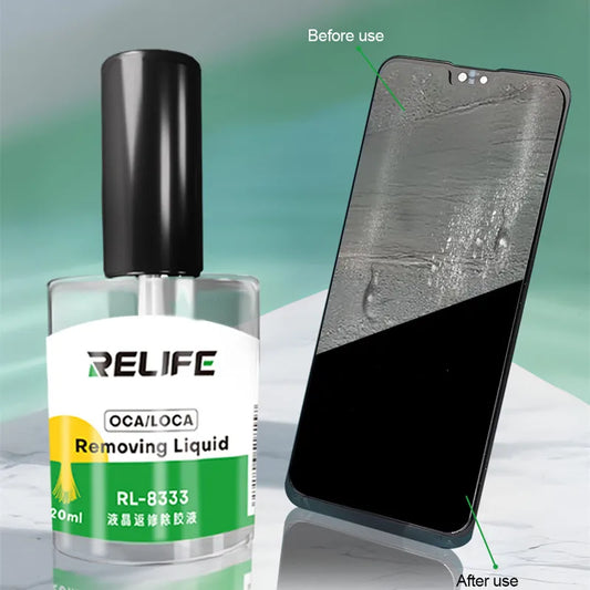 RELIFE RL-8333 20ml LCD Screen Repair Adhesive Remover Liquid for Phone Motherboard Repair Safe Non-Corrosive Glue Dissolver