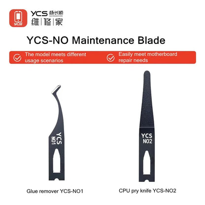 YCS NO1 NO2 Mobile Phone Repair CPU Prying Knife Tablet Chip Motherboard Adhesive Removal Blade Tool