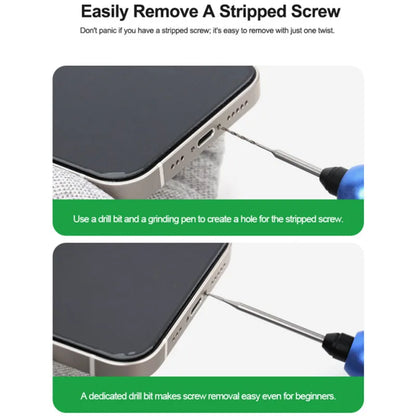 RELIFE TX1 Sliding Thread Screw Drill Bit Set for Phone Repair Extra-hard Alloy Material Quickly Remove The Slipped Screws