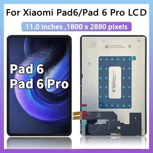 11" New For Xiaomi Pad 6 LCD Display Touch Screen Digitizer Assembly For Mi Pad6 Pro 6Pro LCD Replacement