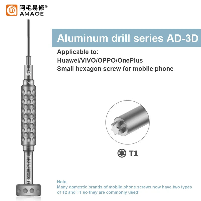 Amaoe AD-2D & AD-3D Precision Screwdriver with S2 Steel Bit for Phone Repair