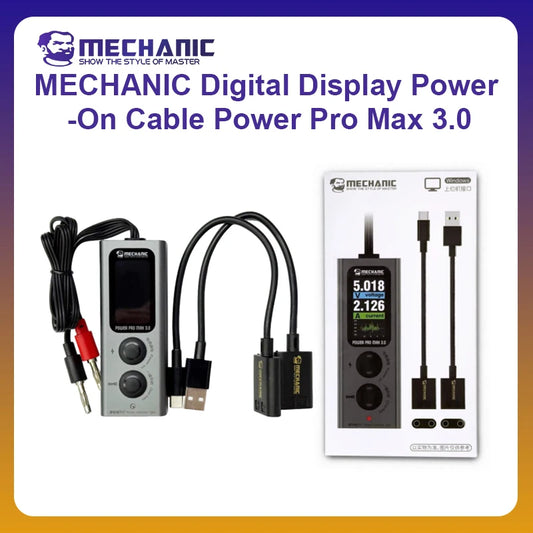 Cable de prueba de fuente de alimentación Power Pro Max 3.0 OFICIAL DE MECÁNICO, entrada Tipo-C para iPhone X-17 PM, con 17 líneas FPC y arranque con un solo botón