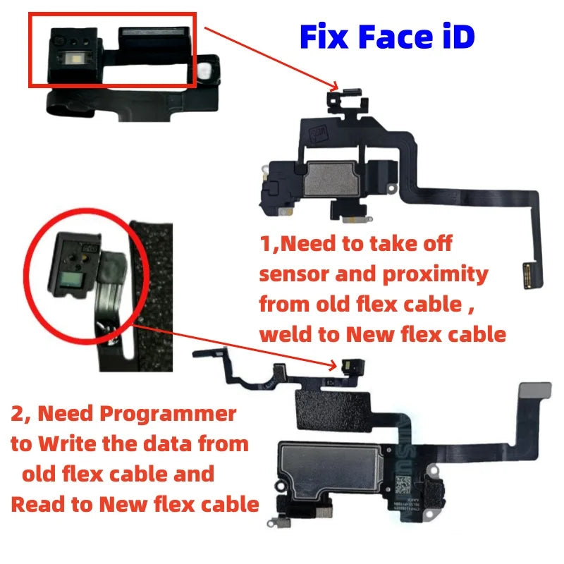 1pcs Top Front Ear Speaker For iPhone 12 Pro Max X XS 11 Earpiece Fix Face ID Sensor Proximity Small Headset Parts
