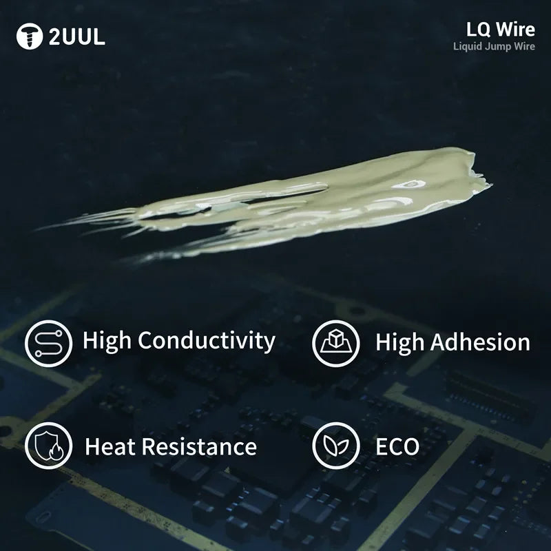 2UUL SC95 Conductive Silver Paste LQ Wire Conductive Silver Paste Flexible Screen Repair Circuit Silver Paste for Phone Repair