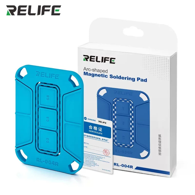RELIFE RL-004R Curved Magnetic Soldering Pad Soft and Heat Resistant，for CPU Chips and Hard Drive ic Soldering Repair Tools