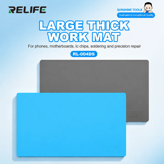 RELIFE RL-004DS Silicone Work Mat 500C Heat Proof ESD Anti Static Foldable for Mobile Phone IC Soldering Repair