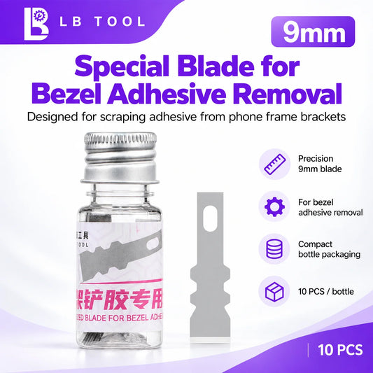 LUBAN Adhesive Removal Blade 10Pack for Cell Phone and Tablet Repair Screen and Bezel Adhesive Removal Blades Tools