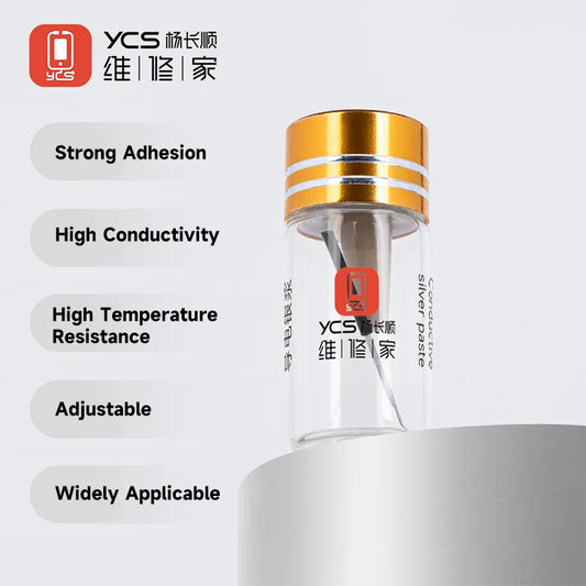 Pasta de plata conductora nano YCS D11, de baja resistencia y resistente a altas temperaturas, herramienta para reparación de pantallas verdes/amarillas en teléfonos móviles