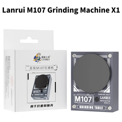 LANRUI M107 Multifunctional Disc Polishing/Grinding Machine for Tweezers Blade Test Probes Repair Tool Metal Wood Jade Grindin