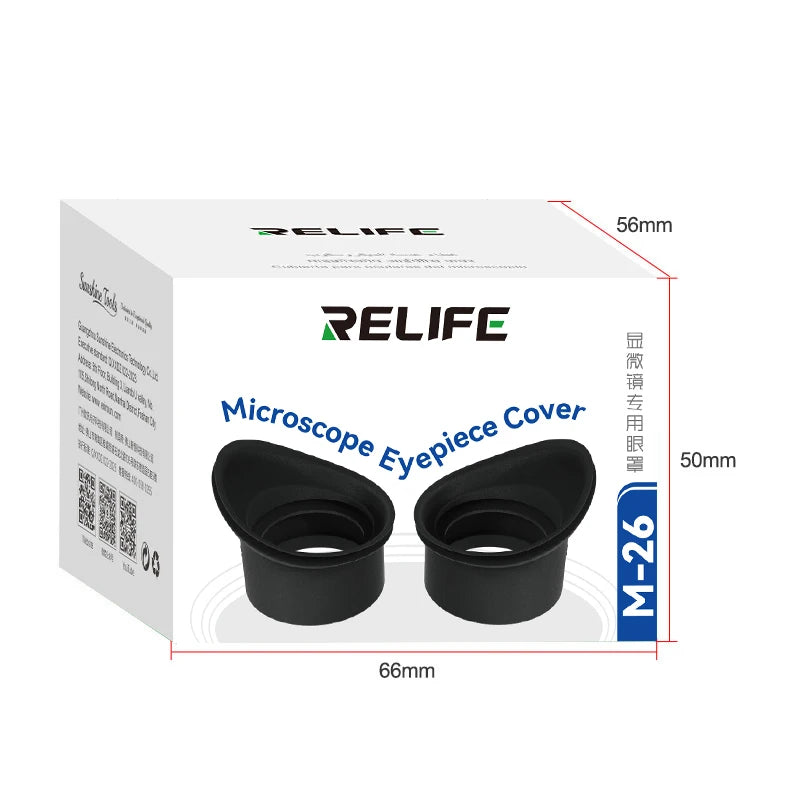 RELIFE M-26 Microscope 3D Goggles Rubber Eyepiece Cover Guards Silicone Eyecup Stereo Microscope Parts Telescopes Eyecups